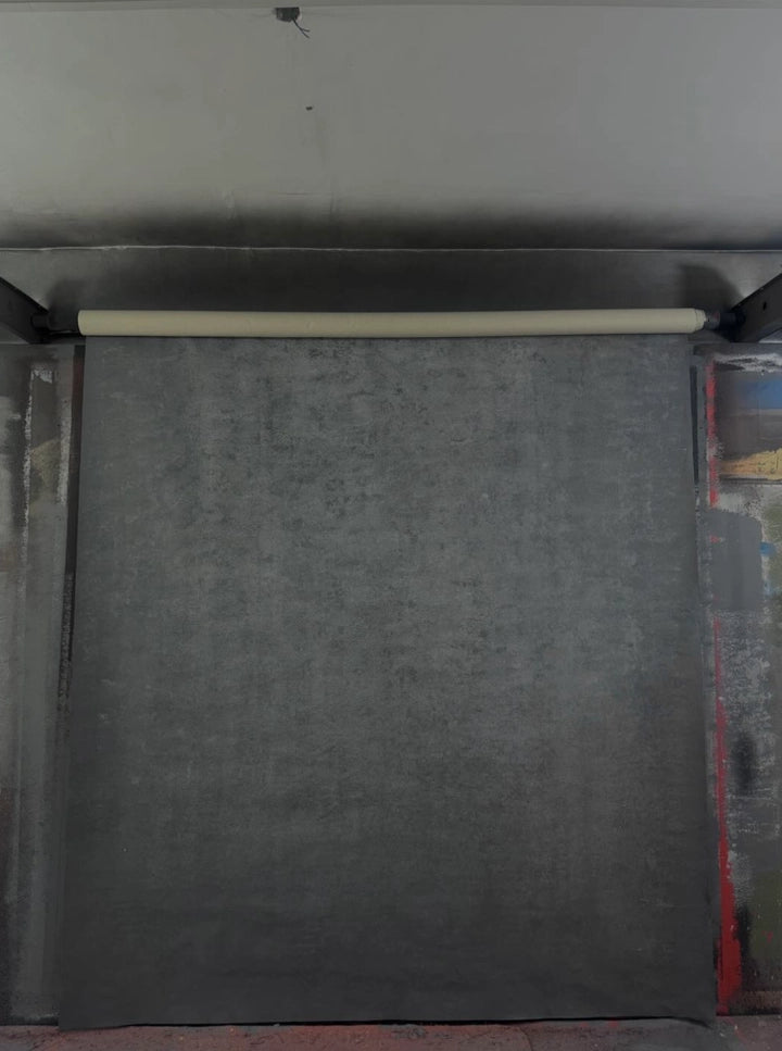 Clotstudio Grey Charcoal Textured Hand Painted Canvas Backdrop #clot583