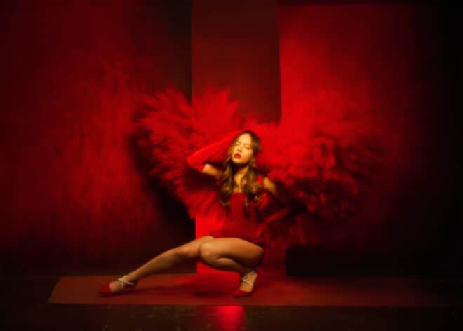 Clotstudio Red Black Textured Hand Painted Canvas Backdrop #clot537