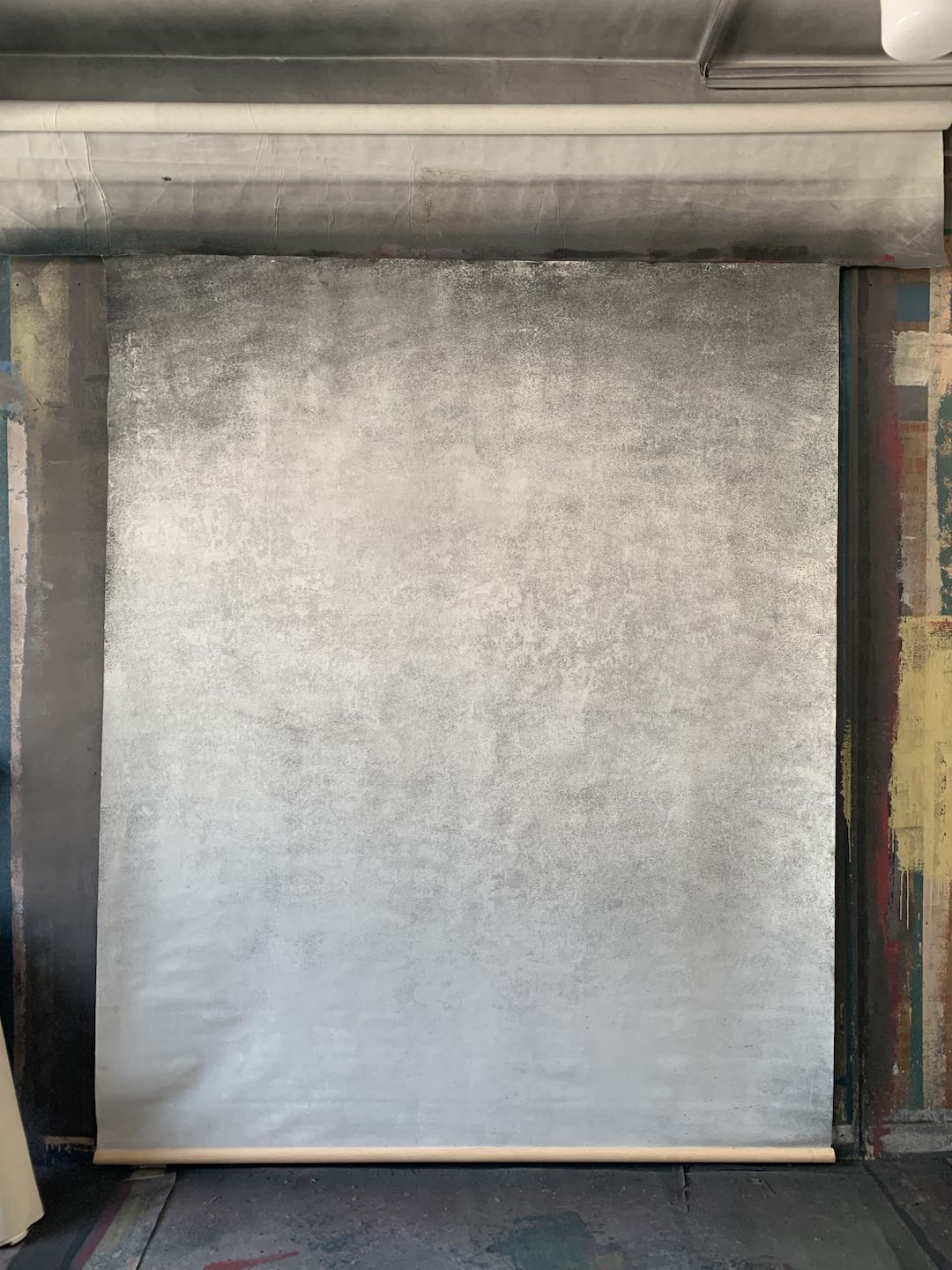 Clotstudio Grey White Textured Hand Painted Canvas Backdrop #clot526
