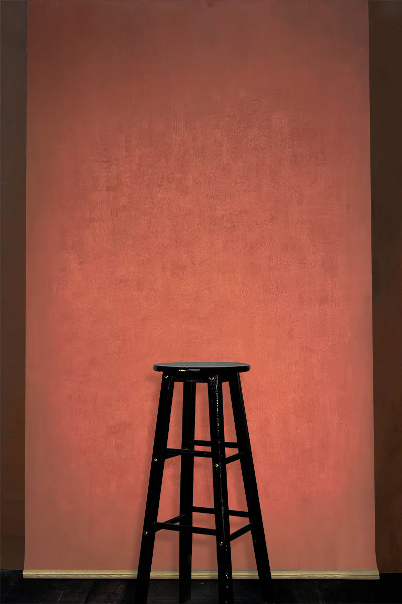 Clotstudio Abstract Brick Red Textured Hand Painted Canvas Backdrop #577