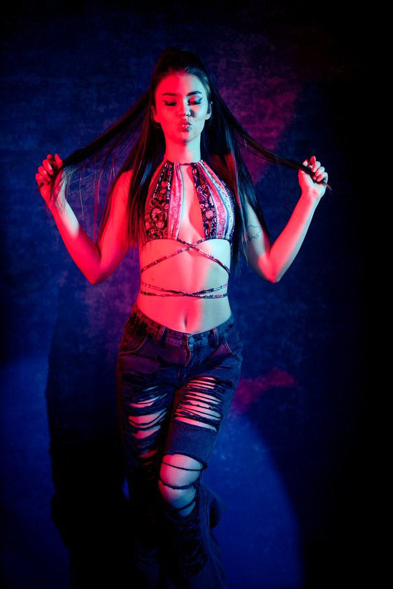 Clotstudio #71 hand-painted canvas backdrop in deep blue soft textured, perfect for portrait photography