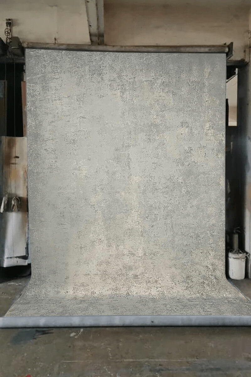 Clotstudio Abstract Grey Mid Textured Hand Painted Canvas Backdrop #clot 127
