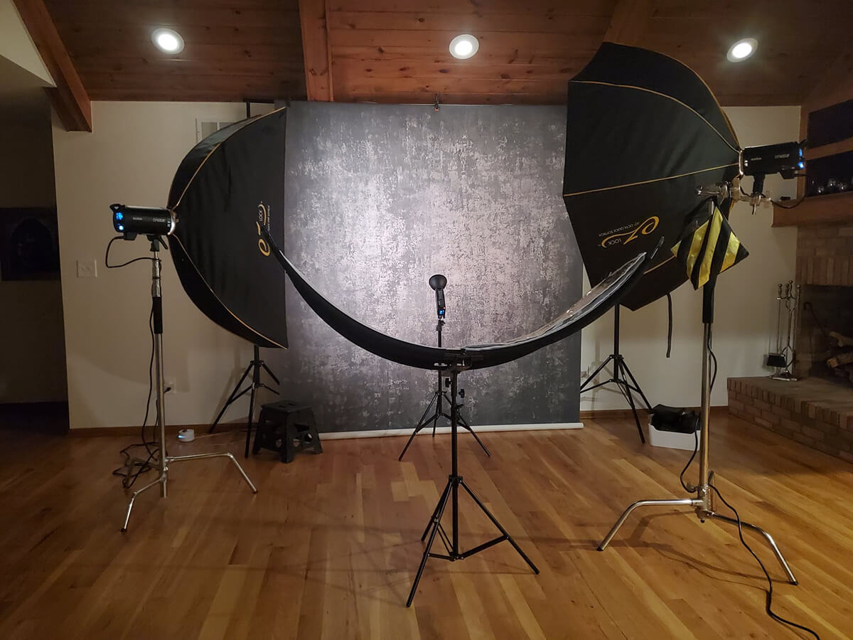 Clotstudio Abstract Black Grey Spray Textured with Little Pink Hand Painted Canvas Backdrop #clot 5