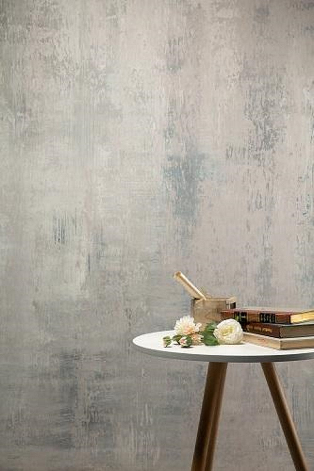 RTS-Clotstudio Abstract Grey with Light Beige Blue Textured Hand Painted Canvas Backdrop #clot 51
