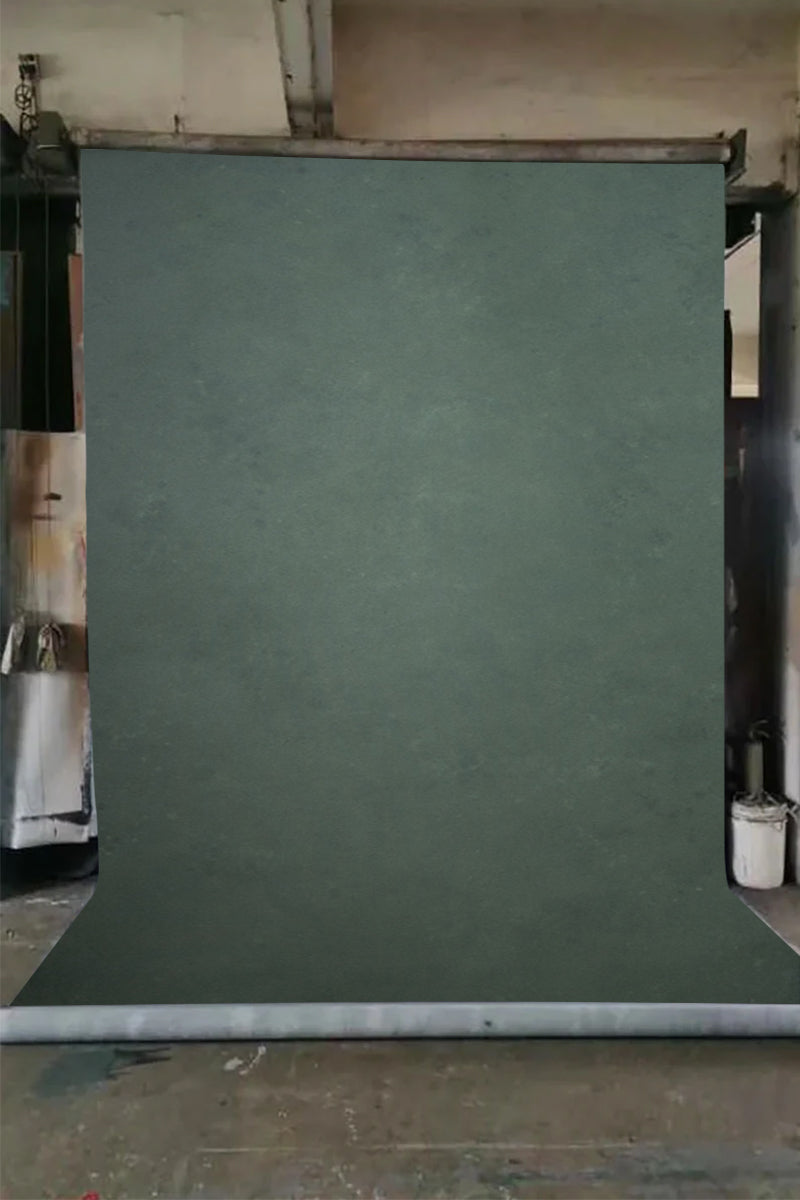 Clotstudio Abstract Dark Green Textured Hand Painted Canvas Backdrop #clot483