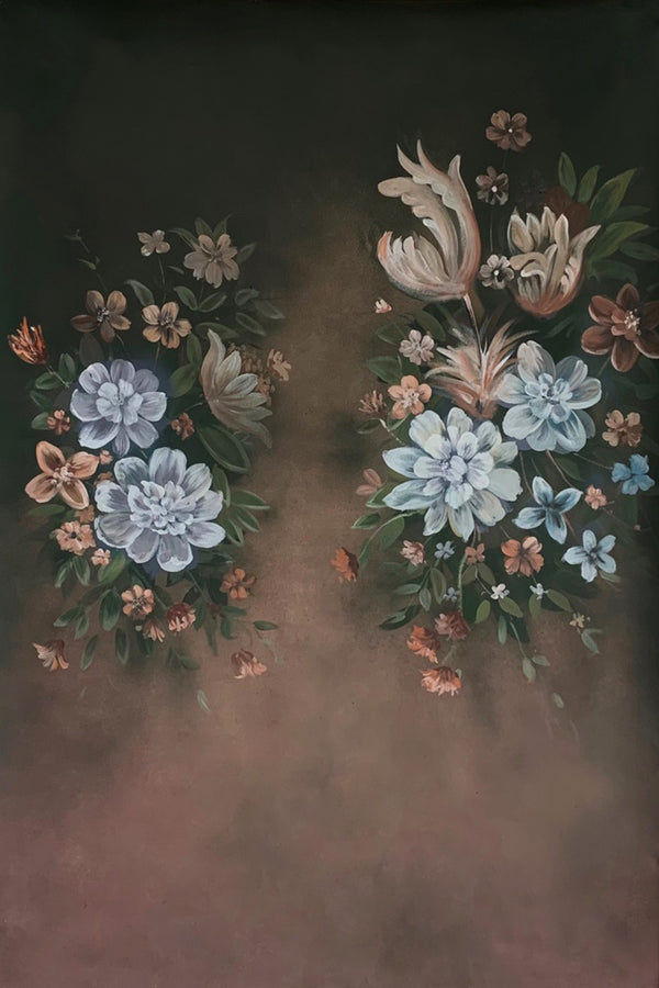 Clotstudio Fine Art Flower Cluster Hand Painted Backdrop #clot466