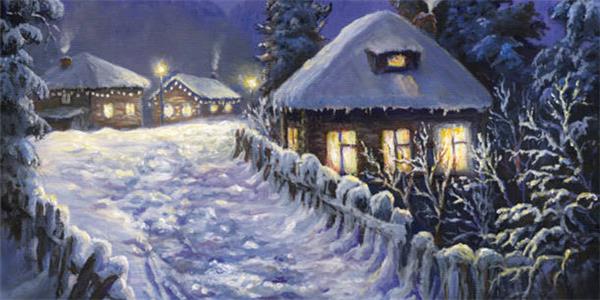 Clotstudio Snow Cabin Large Size Stage Backdrop-17