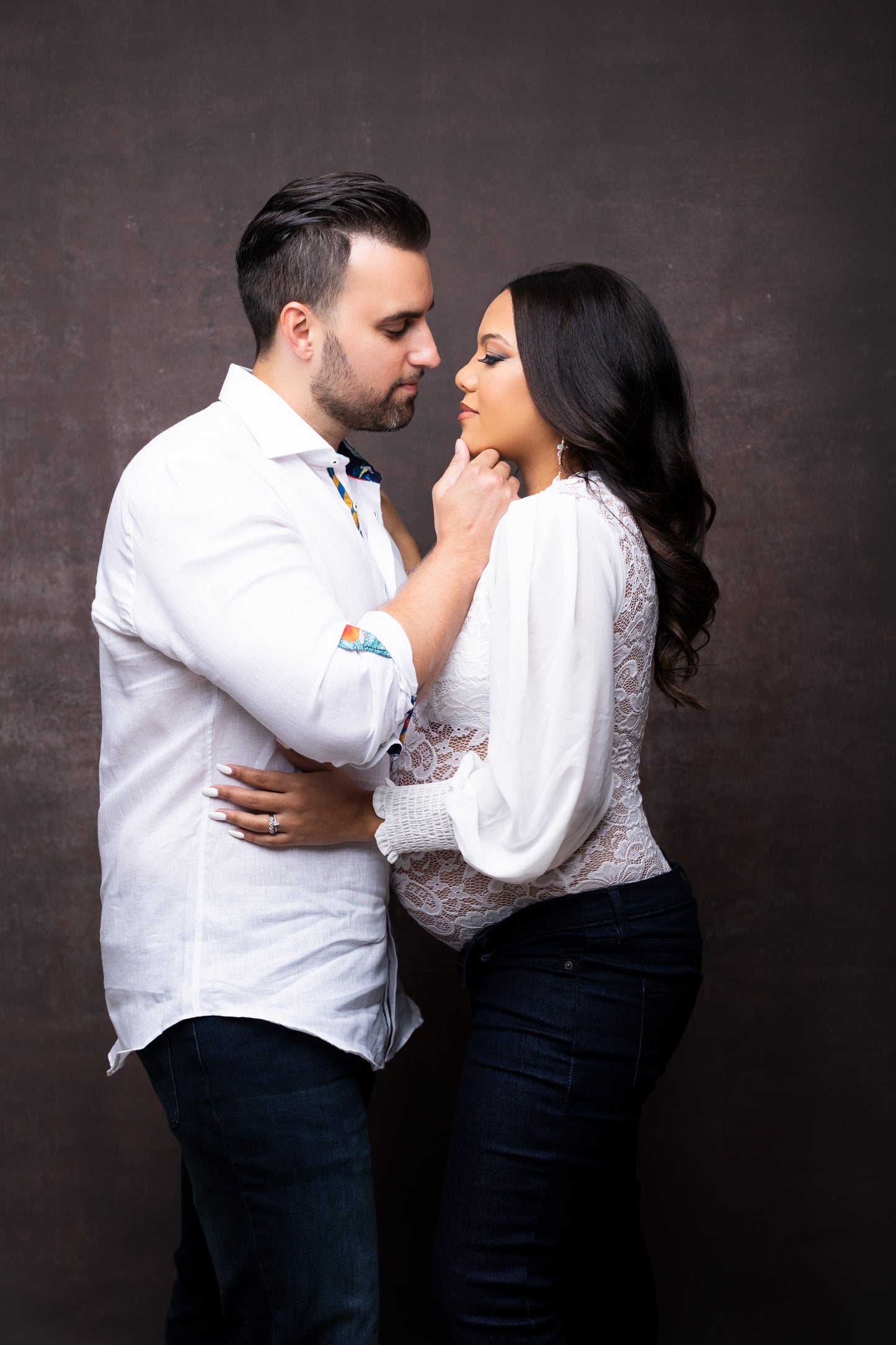 Clotstudio Abstract Black Purple Textured Hand Painted Canvas Backdrop #clot61