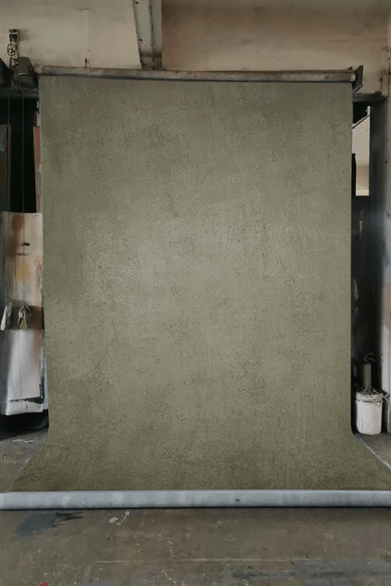 IN STOCK-Clotstudio Abstract Warm Green Mid Textured Hand Painted Canvas Backdrop #clot 112