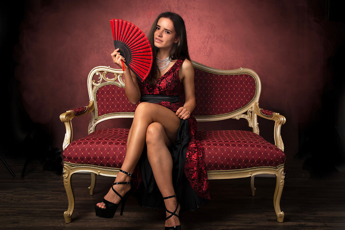 Clotstudio Abstract Warm Orange Red Mid Textured Hand Painted Canvas Backdrop #clot 120