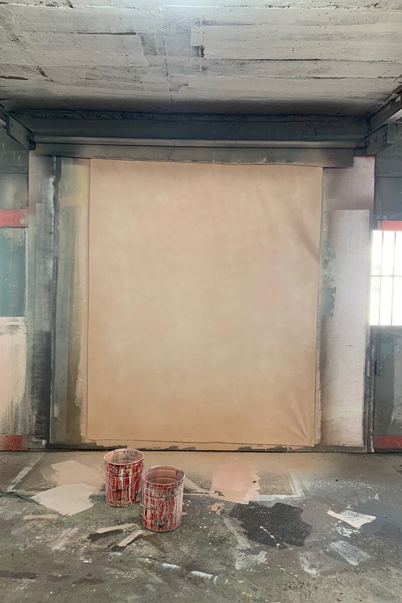 Clotstudio Abstract Light Orange Textured Hand Painted Canvas Backdrop #clot 122