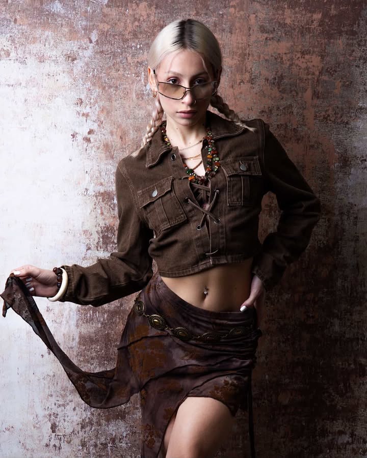 AUF LAGER-Clotstudio Abstrakt Beige Spray Strukturierte handbemalte Leinwand Kulisse #clot49