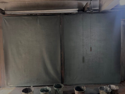 Clotstudio Dunkelgrau-Grün Strukturierter handbemalter Leinwand-Hintergrund #clot497