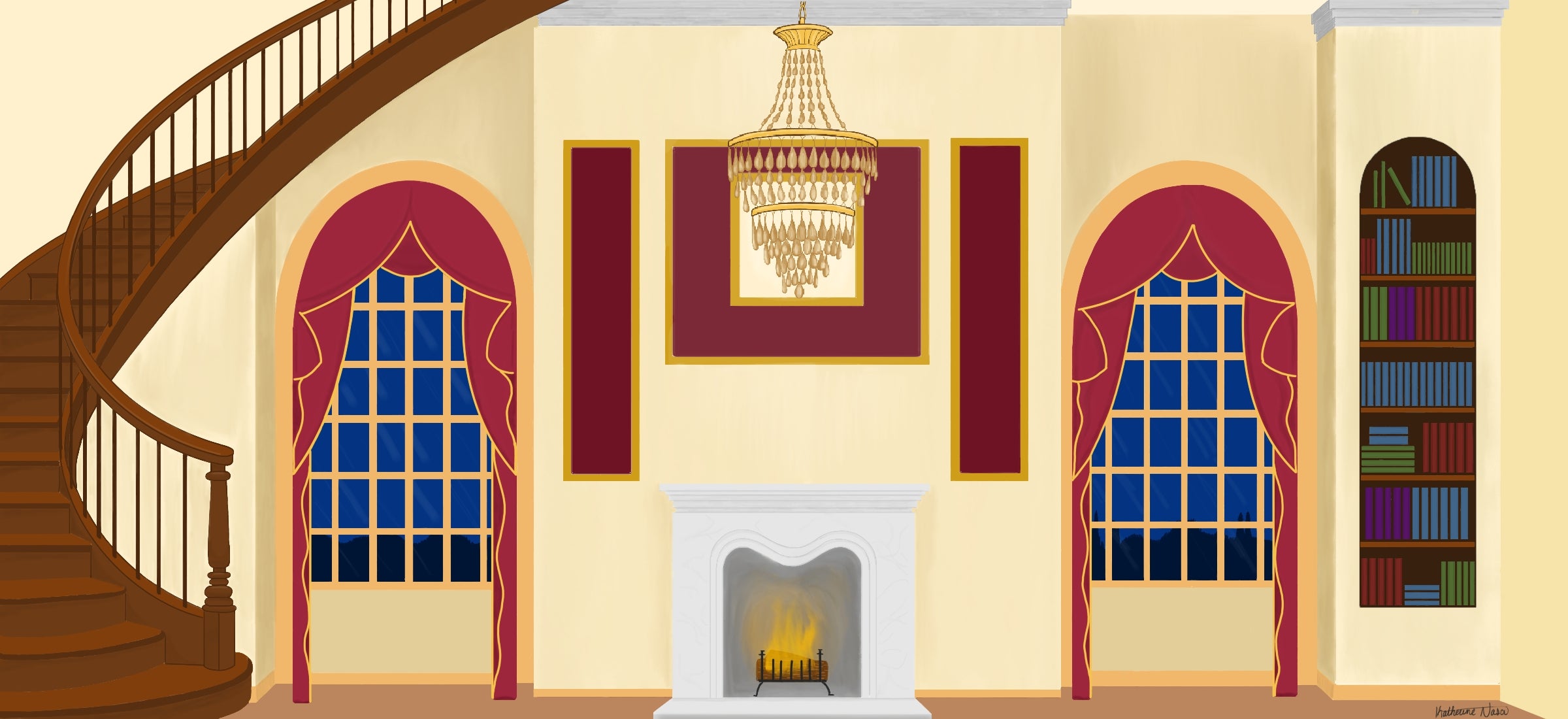 Clotstudio Palace Hall Casinocastle Large Size Stage Backdrop-28
