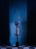 AUF LAGER-Clotstudio Blau strukturierte handbemalte Leinwand Kulisse #clot511