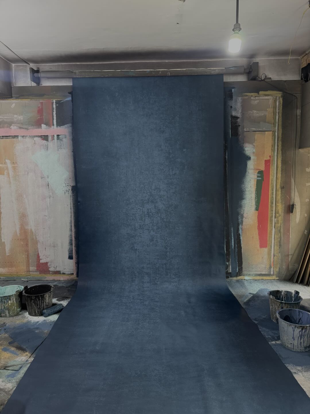 Clotstudio Dark Blue Textured Hand Painted Canvas Backdrop #clot494