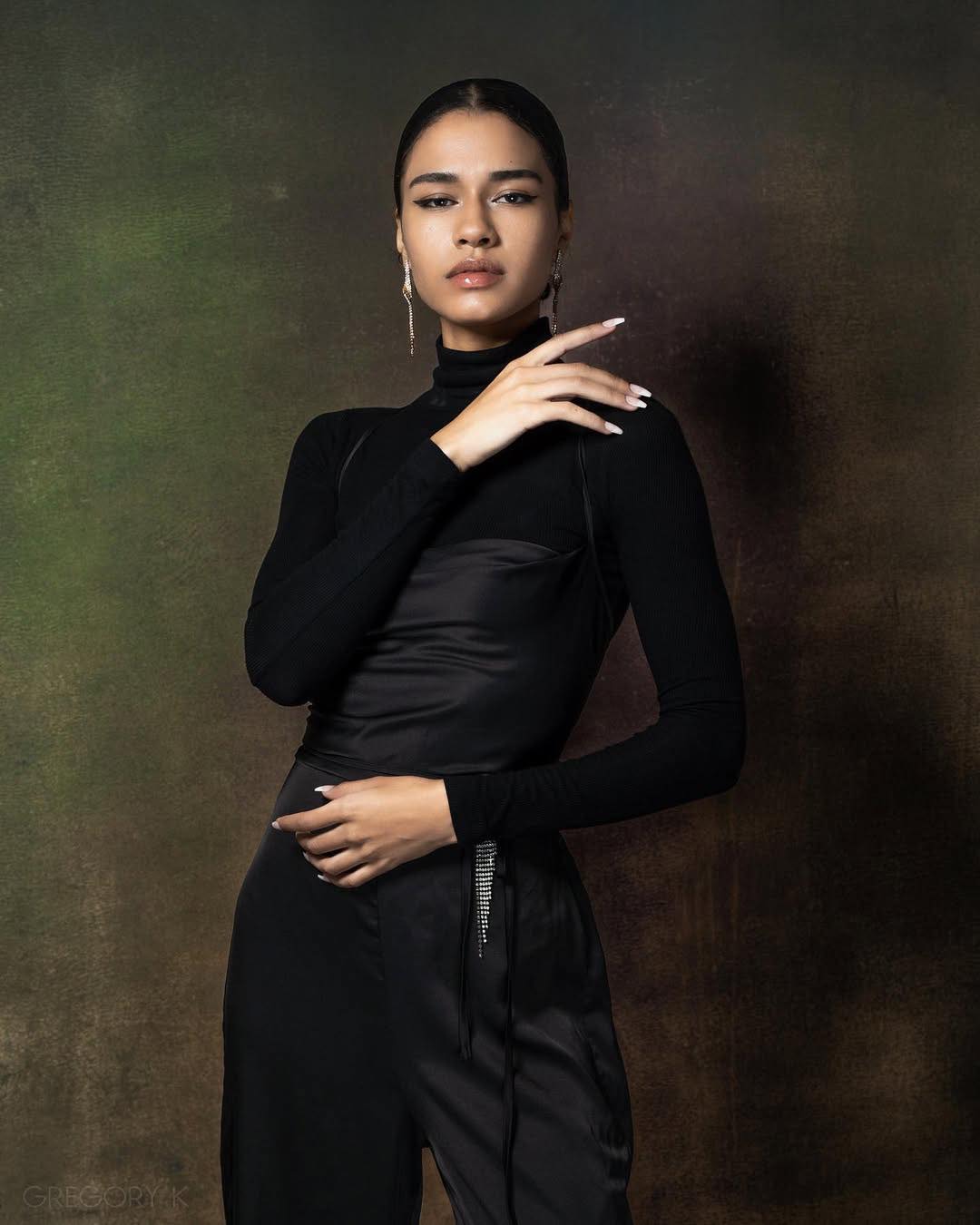 Clotstudio Abstract Orange Green Blue Mid Textured Hand Painted Canvas Backdrop #clot 113