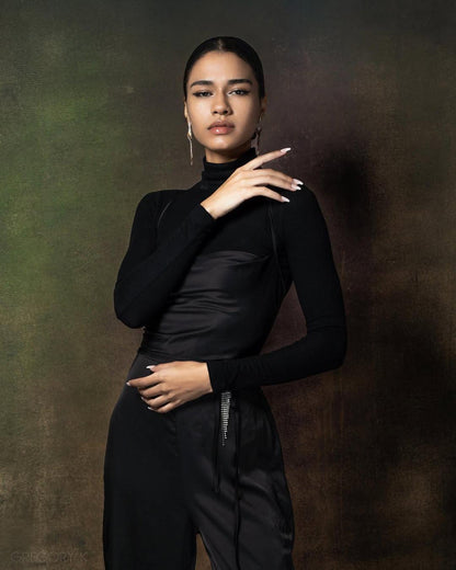 Clotstudio Abstract Orange Green Blue Mid Textured Hand Painted Canvas Backdrop #clot 113