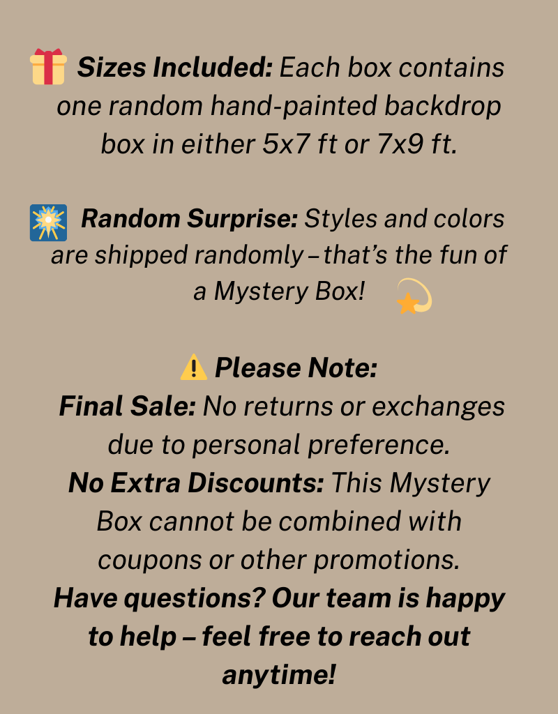 Clotstudio Mystery Box with Hand Painted Backdrop