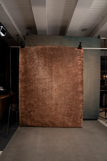 Clotstudio Vintage Brown Coarse Grained Hand Painted Canvas Backdrop #clot571