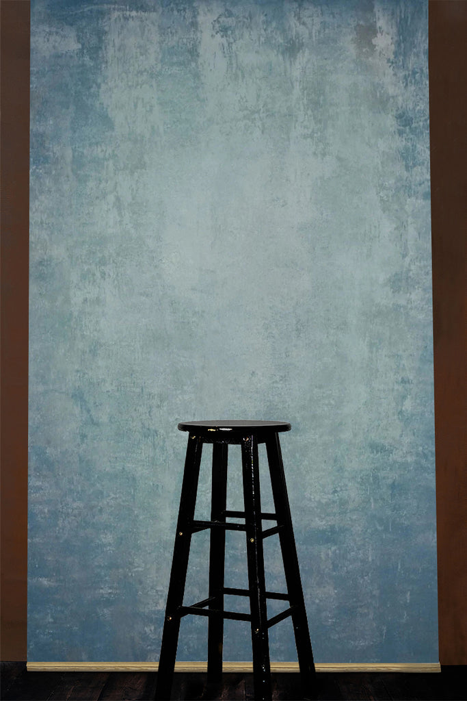 Clotstudio Abstract Gray Blue Spray Textured Hand Painted Canvas Backdrop #clot 7