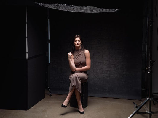 IN STOCK-Clotstudio Abstract Gray Spray Textured Hand Painted Canvas Backdrop #clot 42