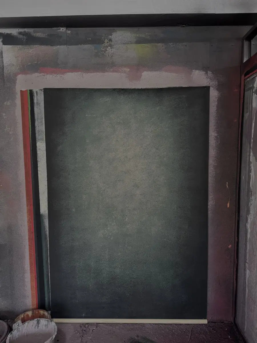 AUF LAGER-Clotstudio Abstrakt Schwarz Grau Strukturierte handbemalte Leinwand Kulisse #clot484