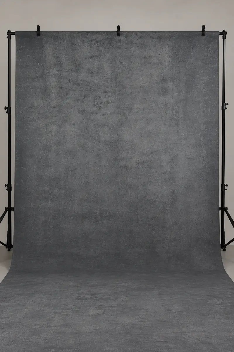 Clotstudio Grey Charcoal Textured Hand Painted Canvas Backdrop #clot583