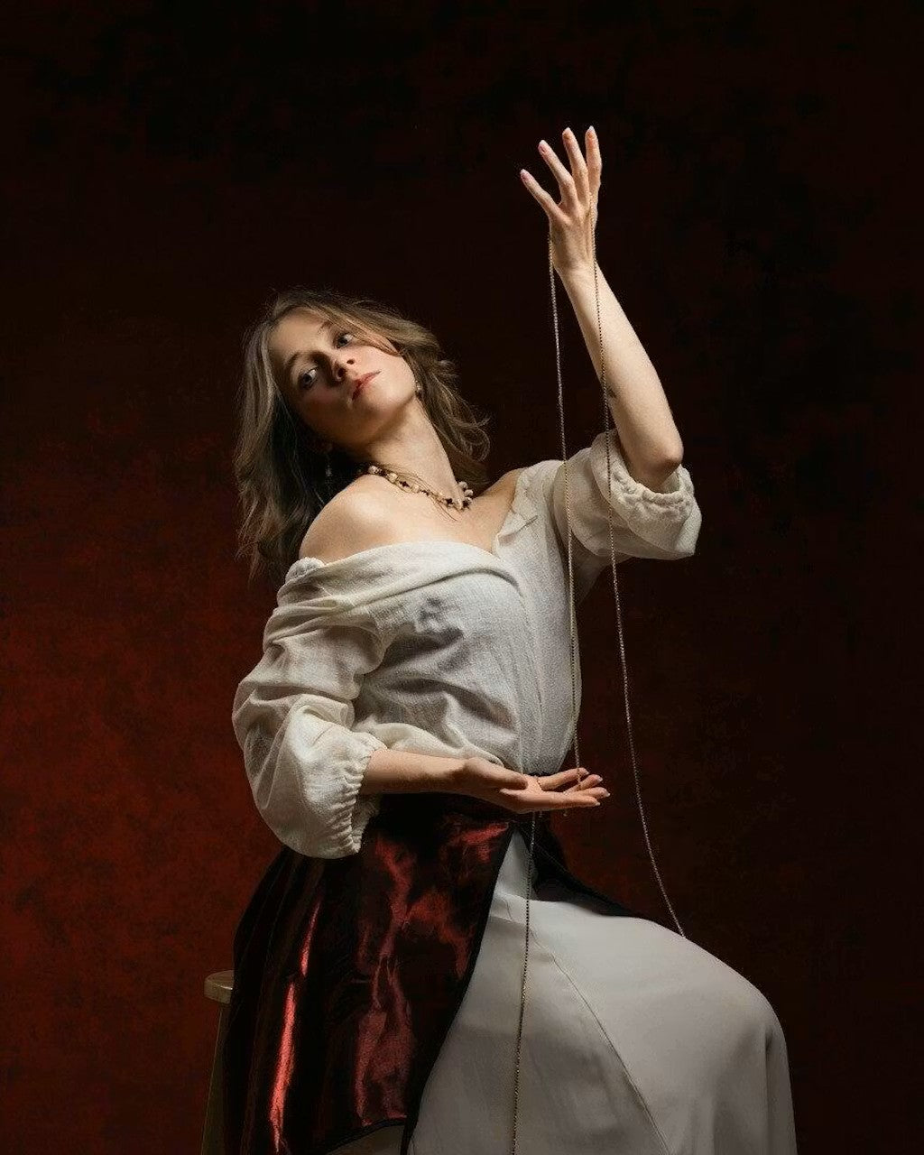 Clotstudio Abstrakter dunkelroter Hintergrund mit weicher Textur, handbemalt, Leinwand, Hintergrund #clot69