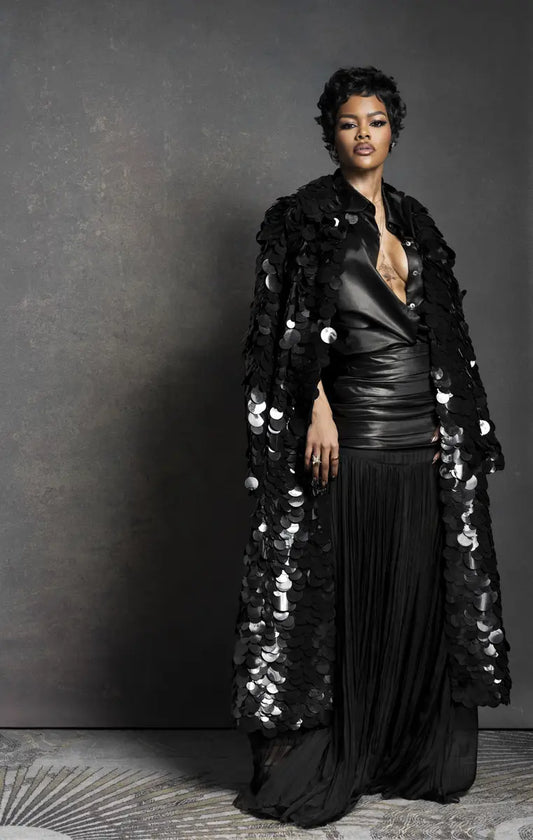 IN STOCK-Clotstudio Abstract Black Textured Hand Painted Canvas Backdrop #clot482