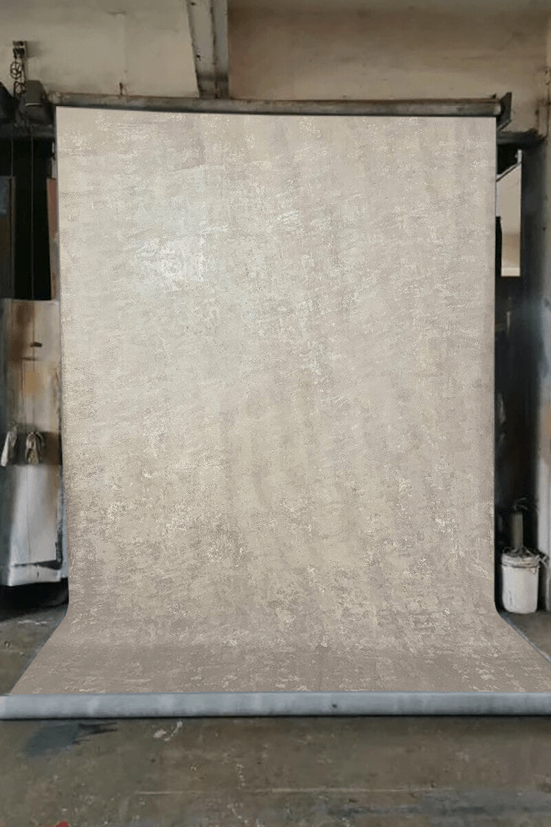Clotstudio Abstract Grey Beige Mid Textured Hand Painted Canvas Backdrop #clot 110