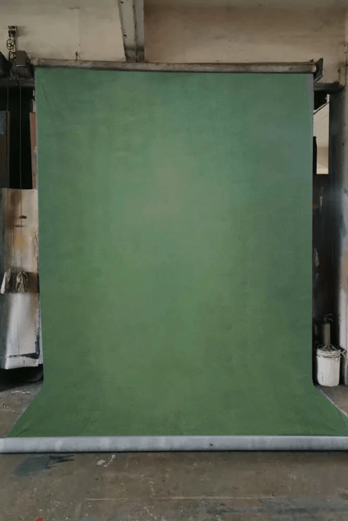 Clotstudio Abstract Green Textured Hand Painted Canvas Backdrop #clot209