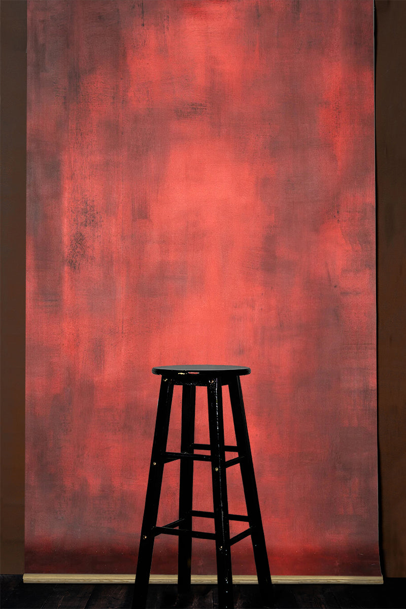Clotstudio Abstract Red Textured Hand Painted Canvas Backdrop #clot219