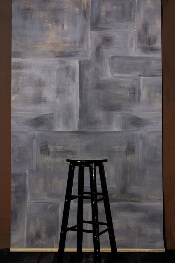 Clotstudio Abstract Gray Textured Hand Painted Canvas Backdrop #clot231