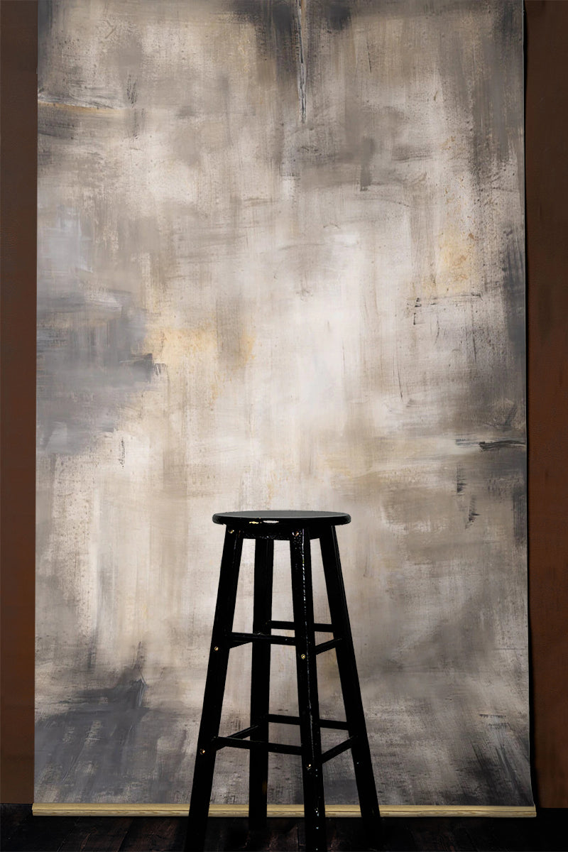 Clotstudio Abstract Gray Textured Hand Painted Canvas Backdrop #clot247