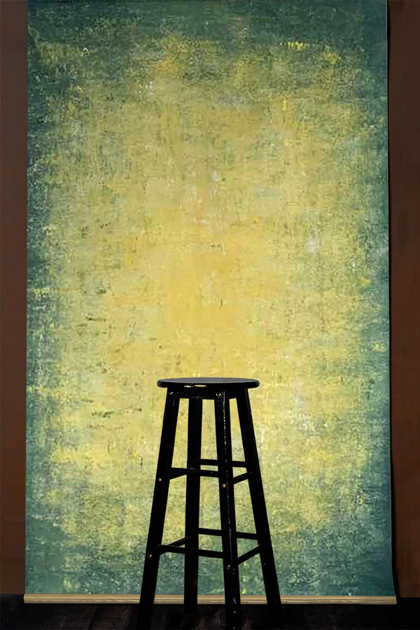 Clotstudio Abstract Yellow Green Texture Hand Painted Canvas Backdrop #clot420