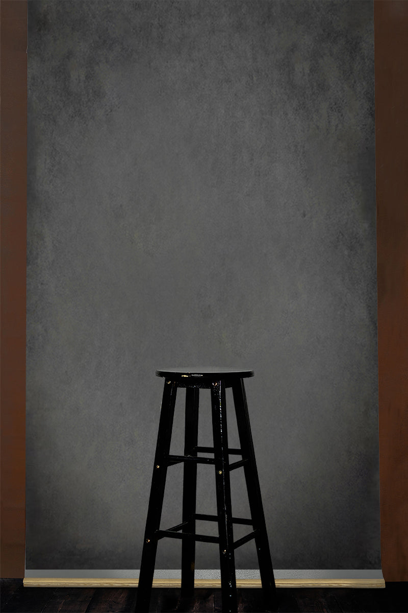 Clotstudio Abstract Black Grey Textured Hand Painted Canvas Backdrop #clot444