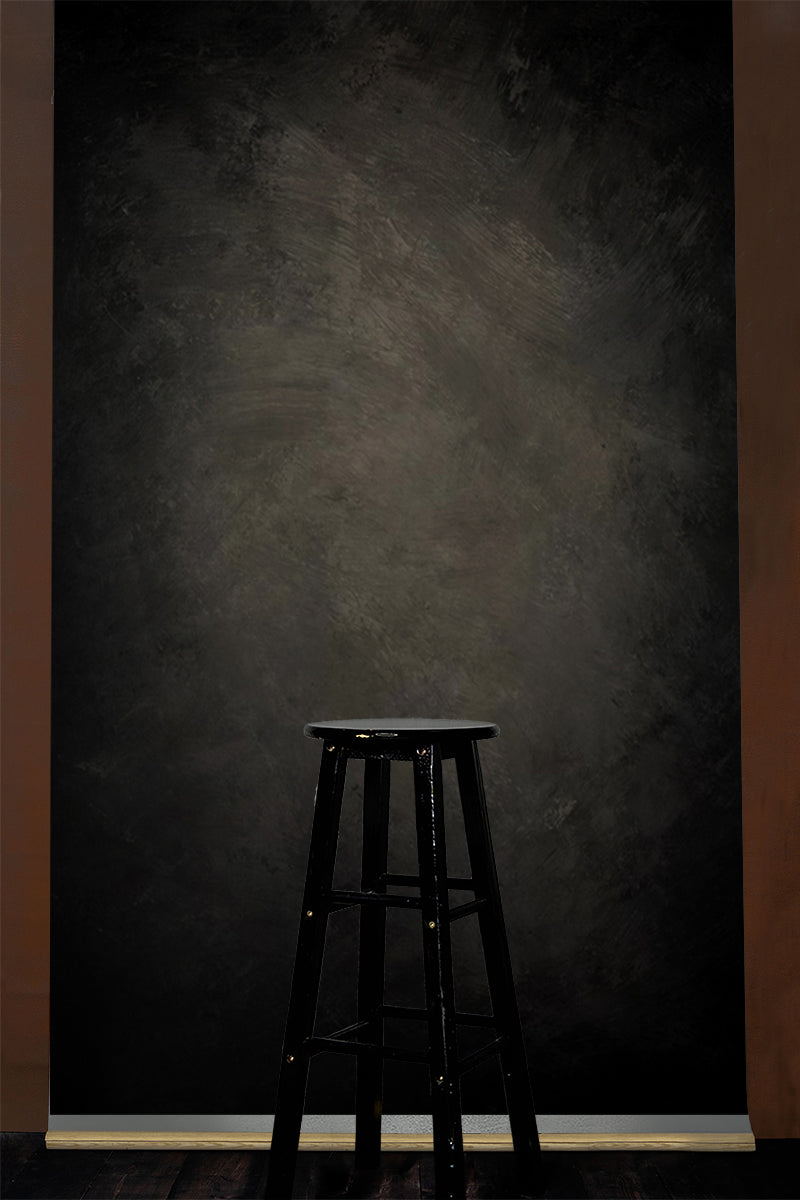 Clotstudio Abstract Black Beige Textured Hand Painted Canvas Backdrop #clot446