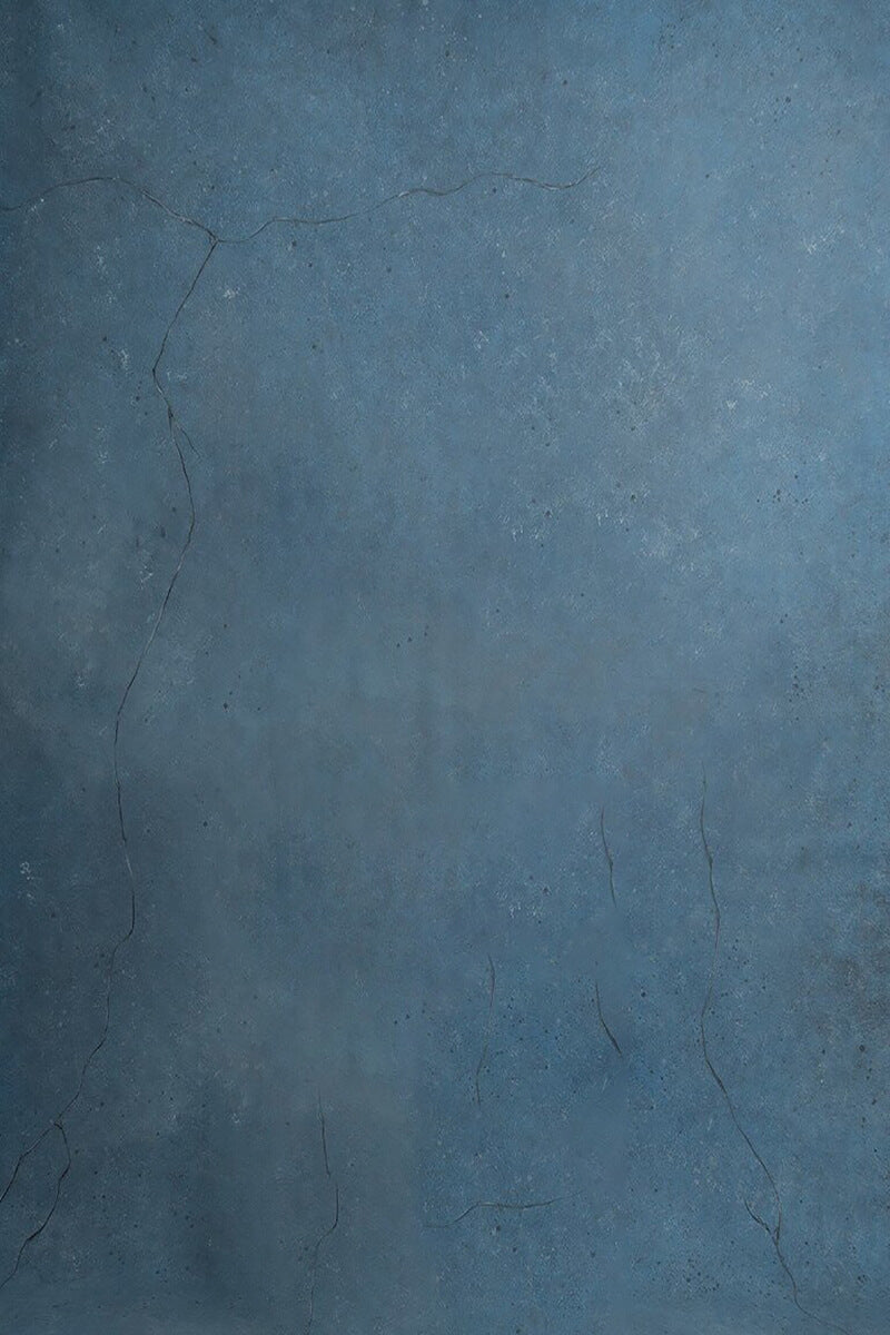 Clotstudio Abstract Blue Textured Hand Painted Canvas Backdrop #clot224