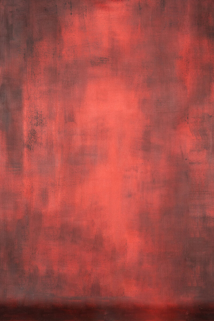 Clotstudio Abstract Red Textured Hand Painted Canvas Backdrop #clot219