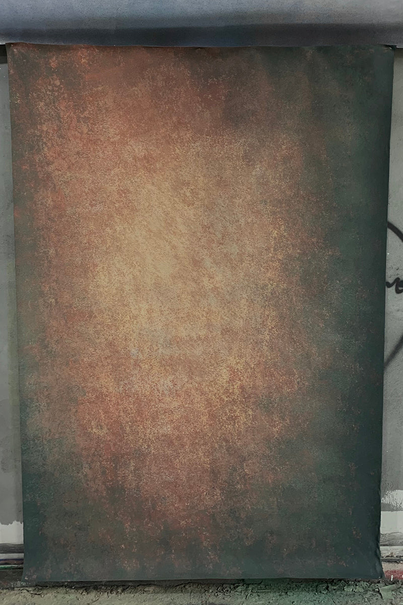 Clotstudio Abstract Orange Black Textured Hand Painted Canvas Backdrop #clot440