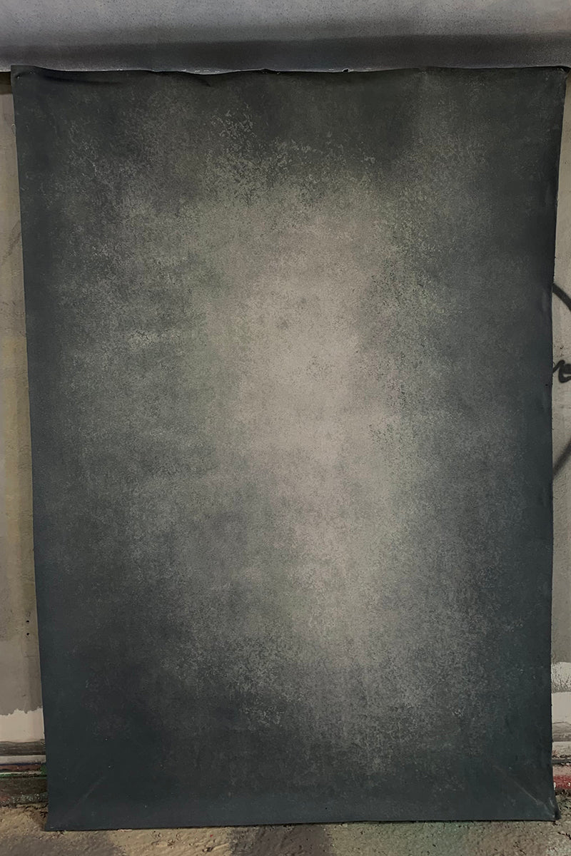 Clotstudio Abstract Black Grey Textured Hand Painted Canvas Backdrop #clot443