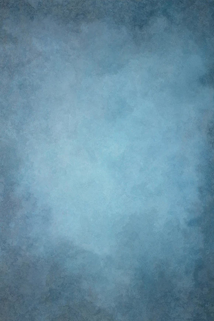 Clotstudio Abstract Blue Textured Hand Painted Canvas Backdrop #clot458