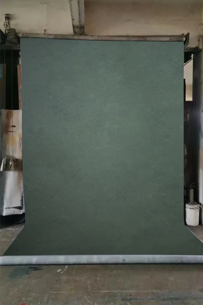 Clotstudio Abstract Dark Green Textured Hand Painted Canvas Backdrop #clot483