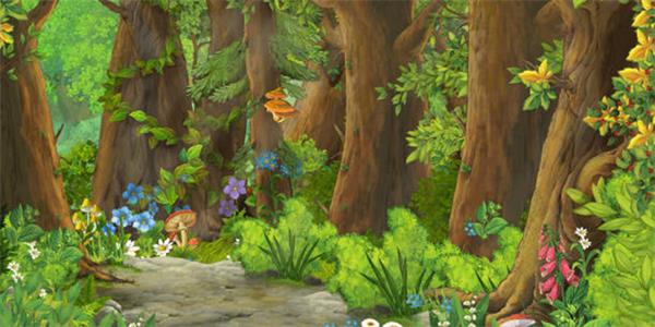 Clotstudio Fairy Tale Woods Large Size Stage Backdrop-21