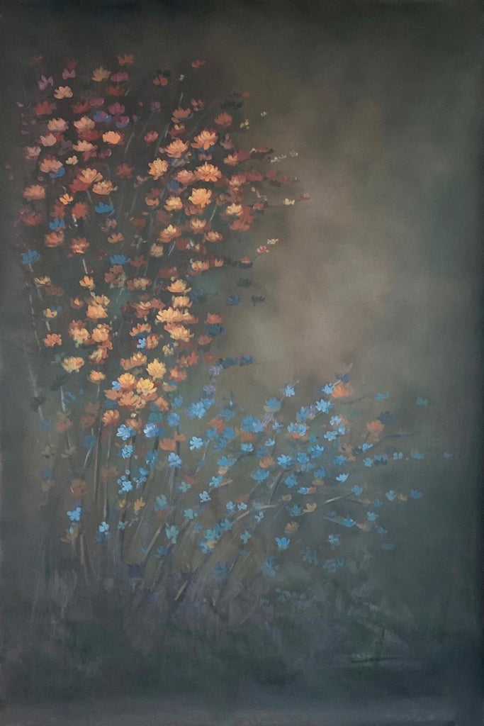 Clotstudio Fine Art Clump Flower Hand Painted Backdrop #clot463