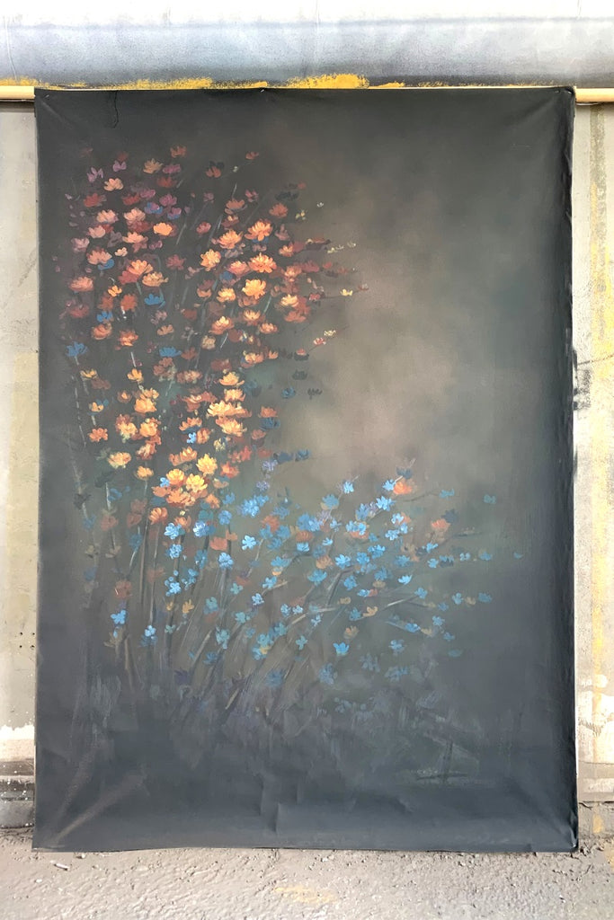 Clotstudio Fine Art Clump Flower Hand Painted Backdrop #clot463