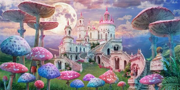 Clotstudio Mushroom Castle Large Size Stage Backdrop-16