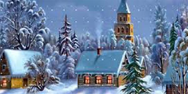 Clotstudio Snow Cabin Large Size Stage Backdrop-11