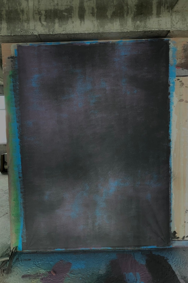 Clotstudio Abstract Black Textured Hand Painted Canvas Backdrop #clot239